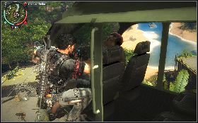 Po odparciu żołnierzy na placu boju, w helikopterze, pojawi się dowódca twierdzy - Zajęcie twierdzy (Olej za krew) | Opis przejścia Just Cause 2 - Karaluchy II - Just Cause 2 - poradnik do gry