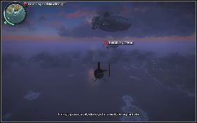 Udaj się na pobliskie lądowisko i wsiądź w helikopter [1] , którym zacznij kierować się w stronę powietrznego klubu Mile High [2] - Klub Mile High | Opis przejścia Just Cause 2 - Karaluchy II - Just Cause 2 - poradnik do gry