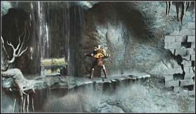 Gdy dotrzesz do miejsca, gdzie poszybujesz na oddaloną kamienną półkę, dojdzie do dłuższej sekwencji wspinaczkowej - Oczy Gorgon | Trofea w God of War III - God of War III - poradnik do gry