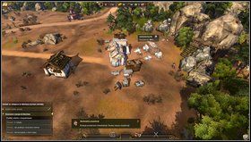 Najpierw budujemy leśną chatę pod lasem - w obejściach wybieramy dwóch drwali i tartak - Misja II: Wojskowi mile widziani | Kampania The Settlers 7 Droga do Królestwa - The Settlers 7: Droga do Królestwa - poradnik do gry