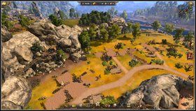 Następne grupy mnichów wysyłamy do przejmowania włości w kierunku wsi oznaczonej srebrną gwiazdką (to jeden z punktów zwycięstwa - Misja VII: Burza nad łąkami | Kampania The Settlers 7 Droga do Królestwa - The Settlers 7: Droga do Królestwa - poradnik do gry