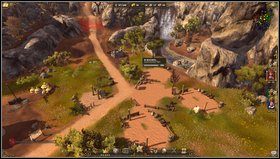 Sam teren z węglem i złotem najlepiej zostawić pod późniejszą zabudowę - jest tu sporo zielonego terenu, który nada się np - Misja XI: Powrót dawnego władcy | Kampania The Settlers 7 Droga do Królestwa - The Settlers 7: Droga do Królestwa - poradnik do gry