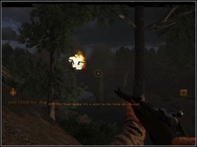 Gdy trzeci ładunek znajdzie się na miejscu, biegnij na koniec mostu - uwaga na Niemca pędzącego do karabinu - Rozdział 19, 20 - Okolice mazurskich jezior, 11 Września 1914, KronoteK - Opis przejścia - Darkest of Days - poradnik do gry