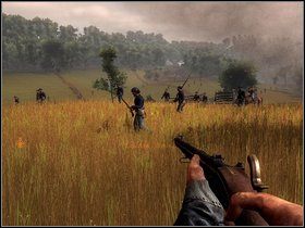 Droga doprowadzi Cię do małego mokradła, gdzie zaobserwujesz znikający teleporter - Rozdział 21, 22 - Most Rohrbach, Maryland, 17 Października 1862, KronoteK - Opis przejścia - Darkest of Days - poradnik do gry