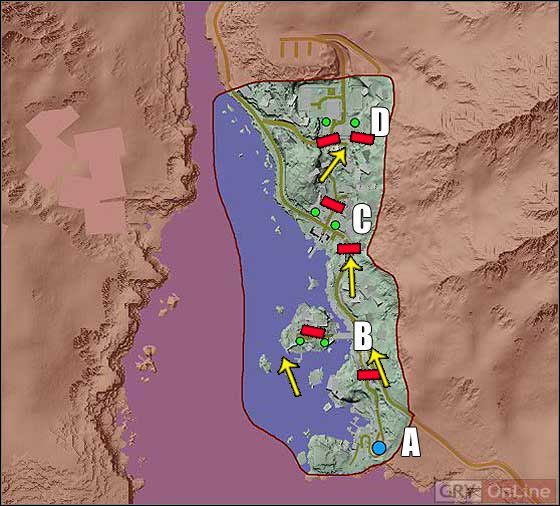 A - Rozstawienie atakującego - Isla Inocentes | Mapy | Battlefield Bad Company 2 - Battlefield: Bad Company 2 - poradnik do gry