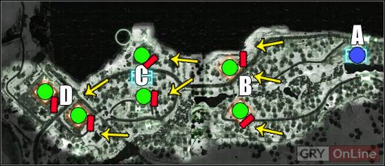 A - Rozstawienie atakujących - Zatoka Nelsona | Mapy | Battlefield Bad Company 2 - Battlefield: Bad Company 2 - poradnik do gry