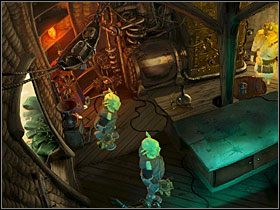 Przejdź pod chatę wynalazcy, przy której już siedzi papuga - Wyspa (1) | Opis przejścia Simon the Sorcerer 5 - Simon the Sorcerer 5: Kto nawiąże kontakt? - poradnik do gry