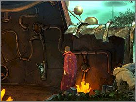 Przed wejściem do wiodącej do niego wielkiej rury stoją dwaj kreci strażnicy - Miasto kretów | Opis przejścia Simon the Sorcerer 5 - Simon the Sorcerer 5: Kto nawiąże kontakt? - poradnik do gry