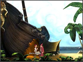 Po wyjściu przez wrota w skale zauważ leżący tuż obok nich na kamienistej ścieżce niezwykły długopis - Wyspa | Opis przejścia Simon the Sorcerer 5 - Simon the Sorcerer 5: Kto nawiąże kontakt? - poradnik do gry