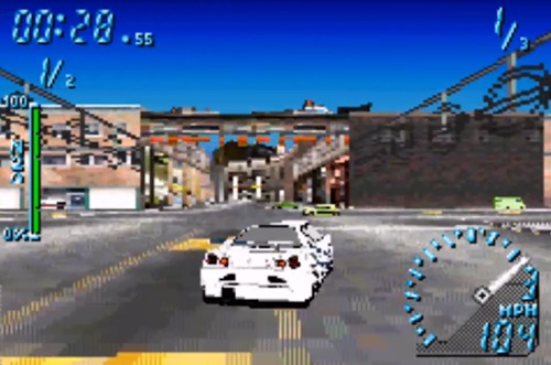 Tak prezentował się Need for Speed: Undeground na Game Boyu Advance. Źródło: Jumpers 1998 / YouTube.