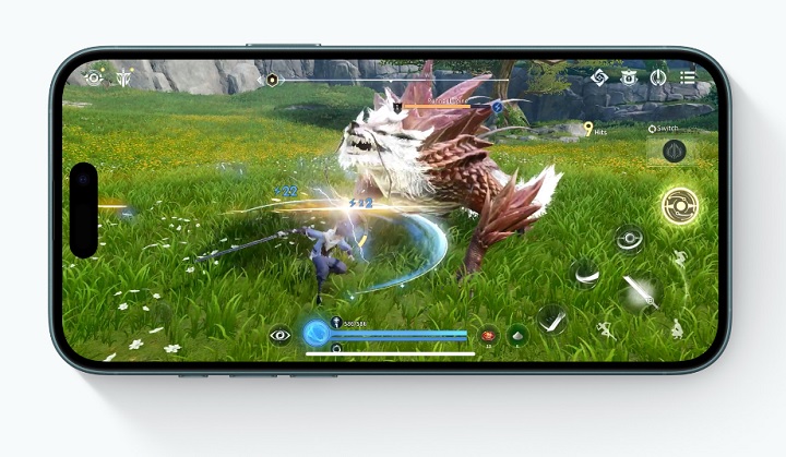 Dzięki czipowi A18 iPhone 16 oraz iPhone 16 Plus obsługują gry z segmentu AAA. Źródło: Apple. - iPhone 16 Plus vs. iPhone 15 Plus oraz standardowe modele. Opisujemy największe różnice - wiadomość - 2024-09-17