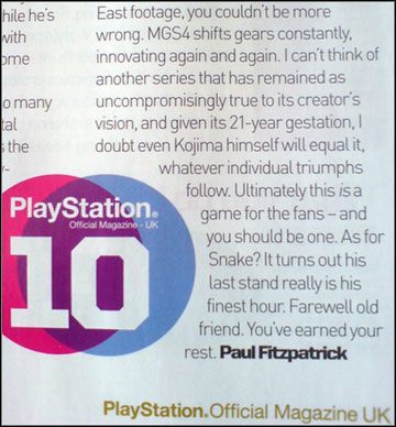 Pierwsza recenzja MGS4 oraz lista utworów soundtracku - ilustracja #1