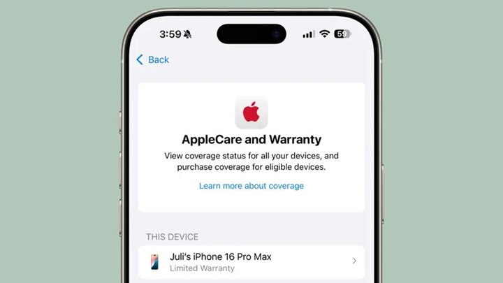 iOS 18.5 to też rozszerzone informacje dotyczące AppleCare i Gwarancji. Źródło: MacRumors. - iOS 18.5 - sprawdzamy nowości wprowadzone przez Apple - wiadomość - 2025-05-13