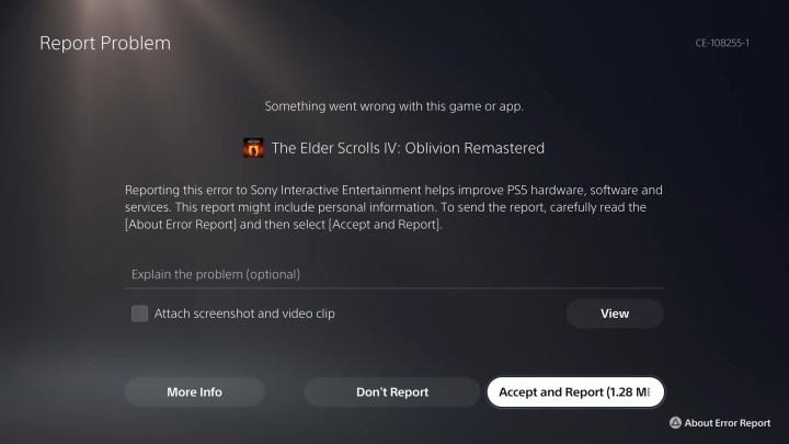 „Nowy” Oblivion potrafi zaskoczyć takim ekranem. Źródło: Digital Foundry - Miała być nostalgia, jest frustracja. Oblivion Remastered na konsolach z poważnymi problemami technicznymi - wiadomość - 2025-05-12