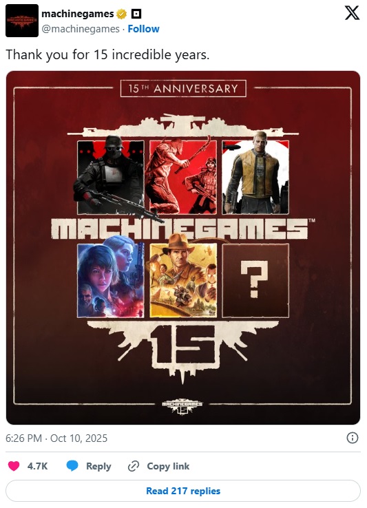 Źródło: X/ machinegames.