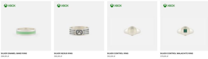 Xbox może pochwalić się kolekcją biżuterii. Microsoft prezentuje limitowaną serię pierścieni i naszyjników - ilustracja #2