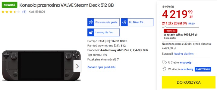 Steam Deck oficjalnie w polskiej sprzedaży; jest zaskakująco drogi - ilustracja #1