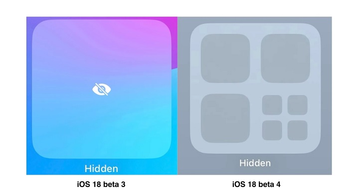 iOS 18 Beta 4 wprowadza szereg zmian wizualnych; jedna z nich dotyczy „ukrytych” folderów. Źródło: 9To5Mac. - iOS 18 Beta 4 - co nowego? Sprawdzamy nowości - wiadomość - 2024-08-09