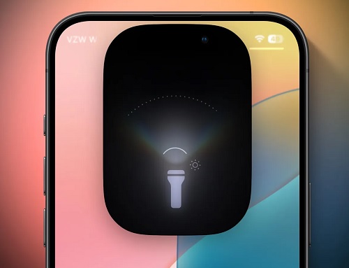 iOS 18 Beta 4 zapewnia nowy interfejs latarki użytkownikom wszystkich wersji iPhone’a 15. Źródło: 9To5Mac.