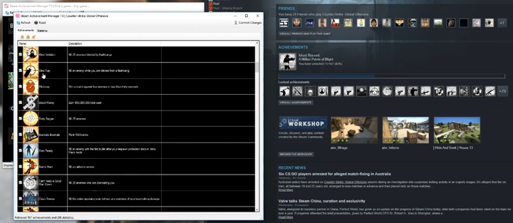 Korzystanie ze Steam Achievement Managera do odblokowania osiągnięć w grach sieciowych może być ryzykowne. Źródło: TroubleChute / YouTube. - Co to jest Steam Achievement Manager i czy jest bezpieczny w użyciu? Sprawdzamy i odpowiadamy - wiadomość - 2025-05-09