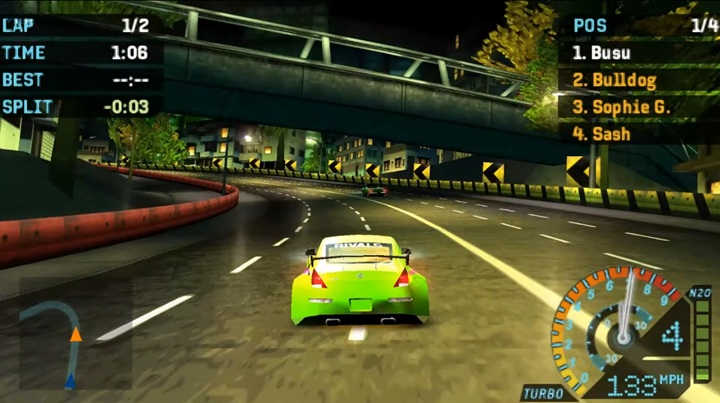 Need for Speed: Underground - Rivals. Źródło: Jumpers 1998 / YouTube. - Na PSP to był szał. NFS wyglądał niesamowicie, choć twórcy musieli iść na skróty - wiadomość - 2025-05-08
