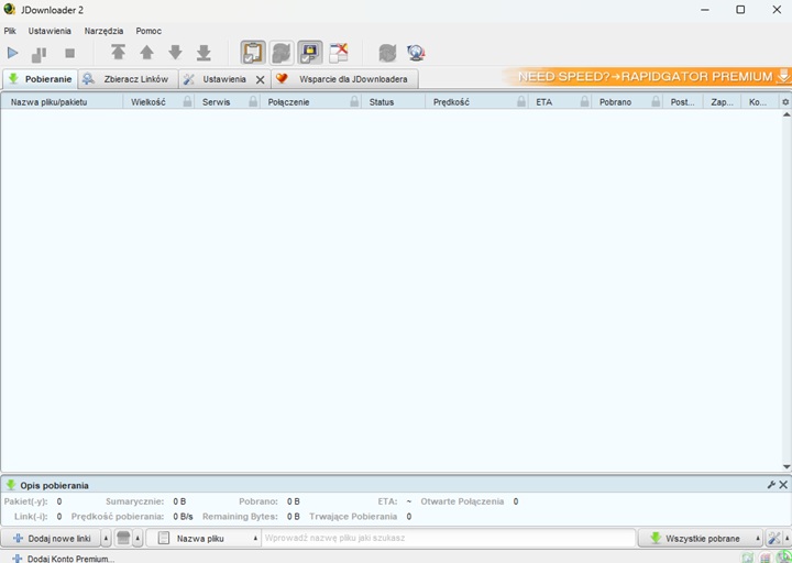 JDownloader 2 to inna aplikacja do ściągania z YT. Źródło: własne. - Jak pobrać film i muzykę MP3 z YouTube? Opisujemy możliwości w 2025 roku - wiadomość - 2025-04-10