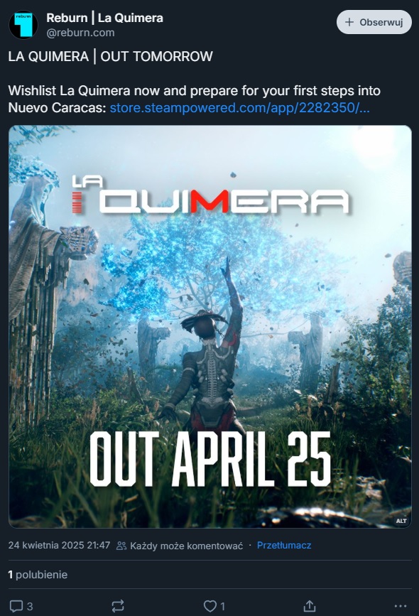 Źródło: Reburn / La Quimera / Blueskey.