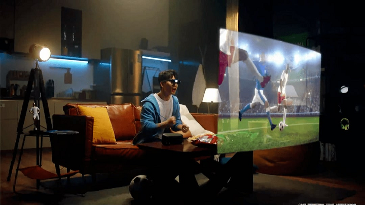 Wirtualny ekran Huawei Vision Glass. Źródło: Huawei - Huawei rzuca wyzwanie Apple; Huawei Vision będzie znacznie tańsze i lżejsze od Apple Vision Pro - wiadomość - 2024-02-12