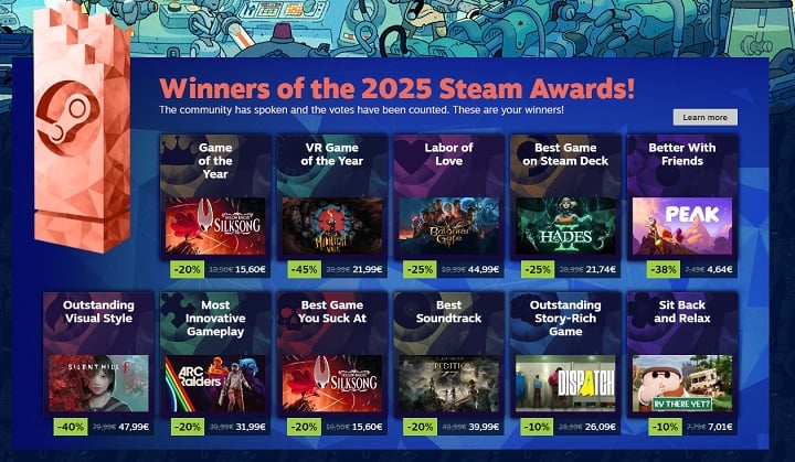 Źródło: Steam - Kolejna nagroda dla Baldur's Gate 3 podzieliła fanów RPG-a. Nawet oni nie są pewni czy gra zasłużyła na wyróżnienie - wiadomość - 2026-01-05