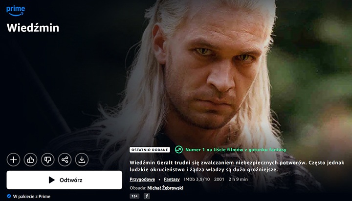 Prime Video - Nowym hitem na Prime Video jest polskie fantasy będące ekranizacją kultowego dzieła - wiadomość - 2026-10-05