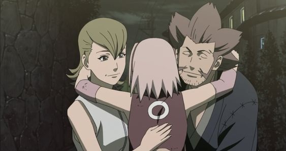 Sakura ze swoimi rodzicami | Road to Ninja: Naruto the Movie, Hayato Date, Studio Pierrot, 2012