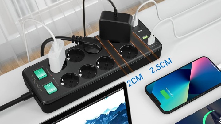 Źródło: AONOKA; materiały promocyjne - 8 gniazdek, 4 porty USB, ocena 4,3/5, przetrwa nawet w 150 stopniach i kosztuje niecałe 100 zł. Ta listwa jest warta swej ceny - wiadomość - 2025-09-23