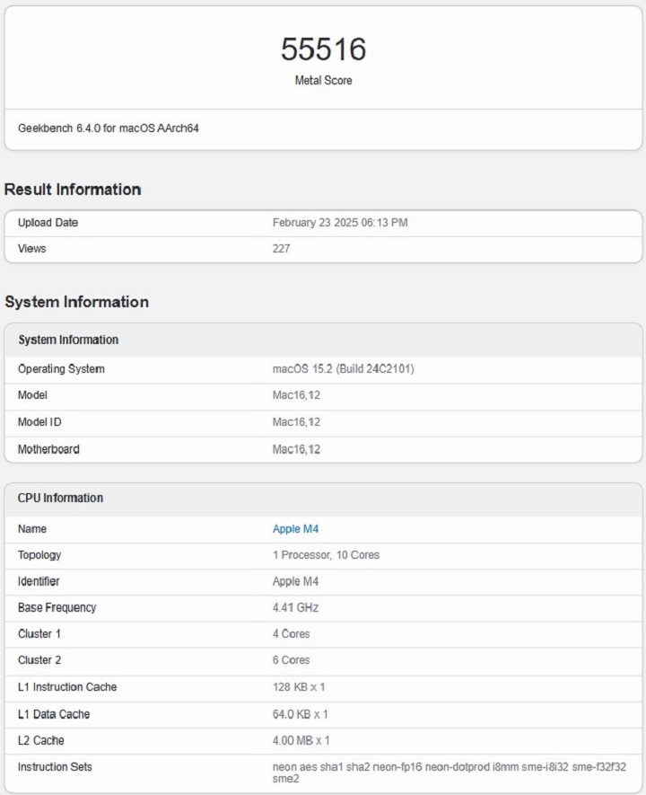 Źródło: Geekbench - M4 MacBook Air imponuje w benchmarkach, ale chłodzenie ograniczy jego moc - wiadomość - 2025-02-25