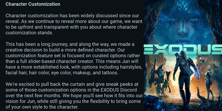 Źródło: Archetype Entertainment - Nadchodzący RPG od twórców Mass Effect jednak nie pozwoli na zmianę wyglądu bohatera, a czekający gracze nie są zachwyceni - wiadomość - 2026-07-01