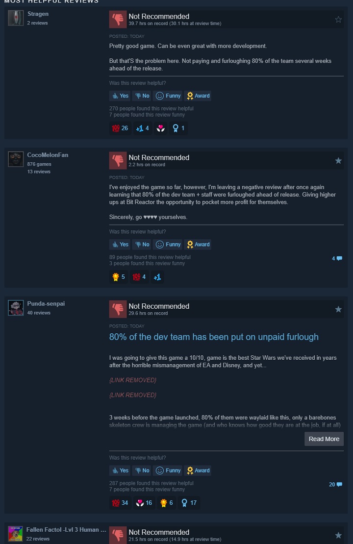 Źródło: Zyrioun / Reddit - Star Wars Zero Company jest review bombingowane za aferę w studiu, a świat obiegły wieści, że na początku nie miała to być gra Star Wars - wiadomość - 2026-09-02