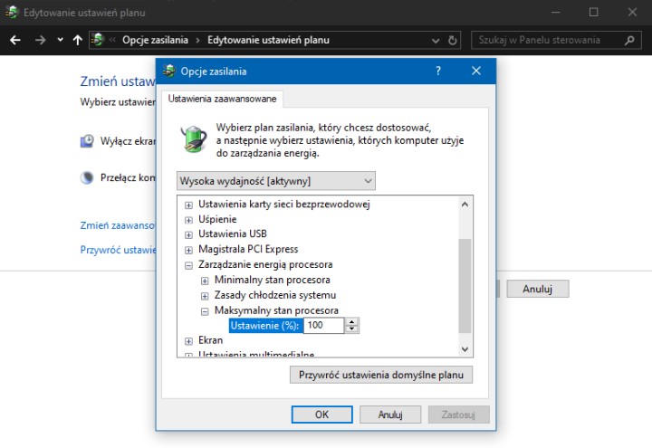 Wystarczy parę kliknięć, aby zmniejszyć temperaturę procesora. Źródło: autor - Twój procesor jest zbyt gorący? Oto prosta sztuczka, która obniży jego temperaturę - wiadomość - 2025-05-28