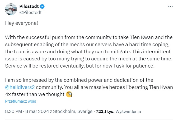 Źródło: Pilestedt / X.