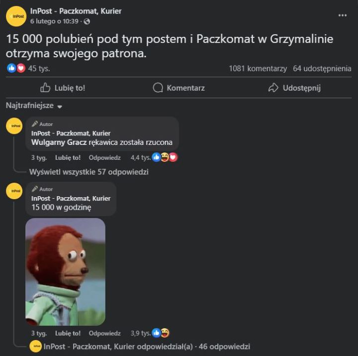 Źródło: InPost / Facebook - „Wulgarny gracz” wykorzystał popularność zbudowaną na pisaniu o gierkach, by pomóc swojej wsi. Teraz Grzymalin znają nie tylko jego mieszkańcy - wiadomość - 2026-03-03