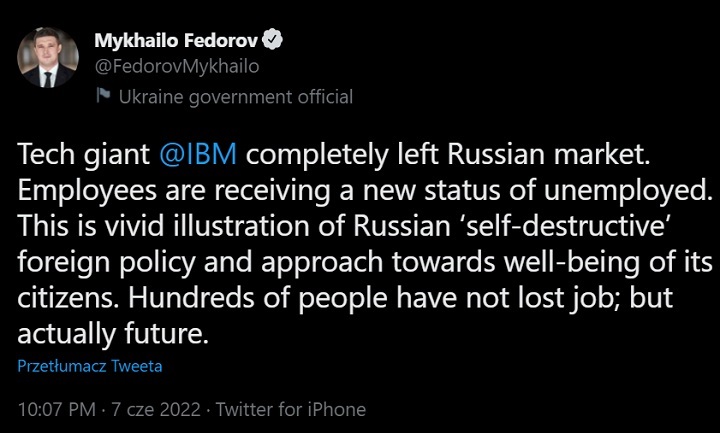 IBM zwalnia rosyjskich pracowników - ilustracja #1