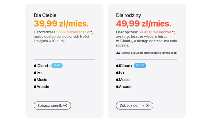 Apple zwiększa ceny subskrypcji popularnych usług, niektóre drożeją o ponad 40% - ilustracja #1