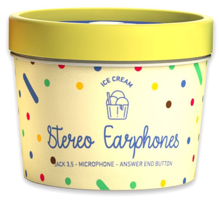 To nie lody, to etui do słuchawek. Źródło fot.: Media Expert. - To jest hit - 5 zł za słuchawki! Jakby tego było mało, etui ma kształt pudełka do lodów - wiadomość - 2026-03-27