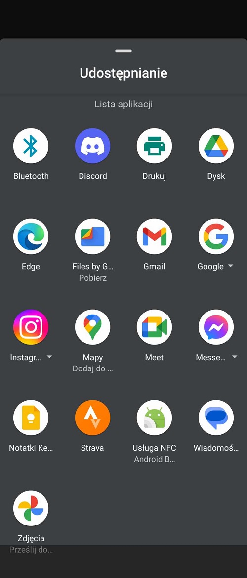 Pliki można przenosić pomiędzy urządzeniami również przy użyciu łączności bezprzewodowej. Źródło: własne.