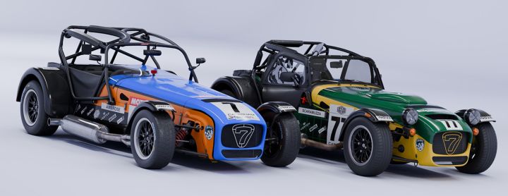 Caterhamy zmierzające do iRacing. Ciekawostka: twórcy już w 2010 roku zeskanowali samochód tej marki (należący do członka zespołu), ale ostatecznie porzucili zamiar dodania go do gry. Źródło: iRacing Studios. - TDU wzbudza wściekłość, Gran Turismo entuzjazm, a Forza lekkie zaciekawienie. Motoprzegląd Drauga - wiadomość - 2026-09-06