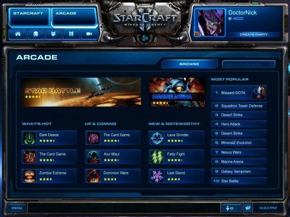 Betatesty funkcji Salonu Gier w grze Starcraft II: Wings of LIberty - ilustracja #2