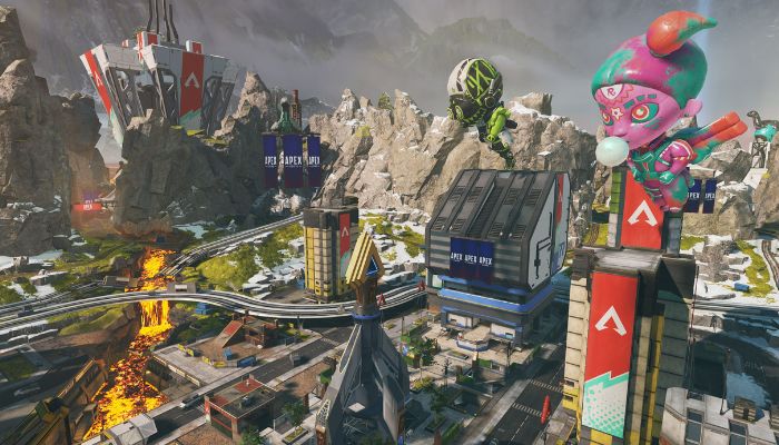 Podczas trwania wydarzenia, na mapach znajdą się specjalne proporce informujące graczy o piątych urodzinach Apex Legends; Źródło: Respawn Entertainment