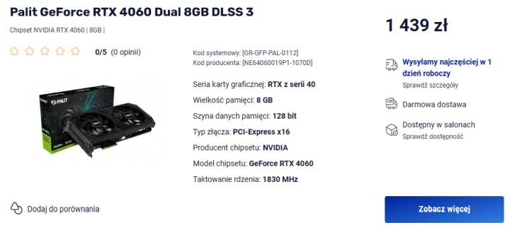 GeForce RTX 4060 w coraz niższych cenach - ilustracja #2