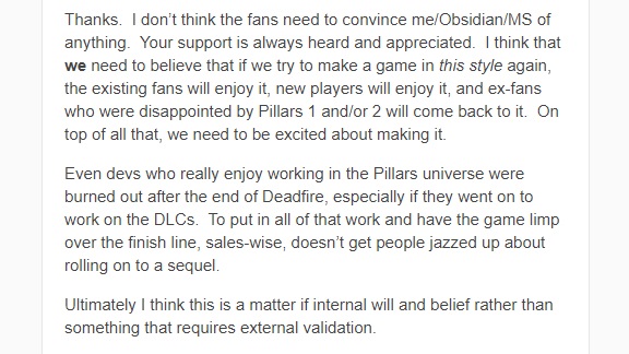 Pillars of Eternity 3 – Obsidian nie chce pracować nad tą grą - ilustracja #2