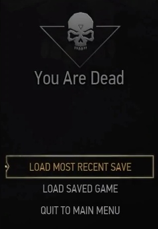 Jak się okazuje, w Wiedźminie 3 ginęliśmy wyjątkowo często. Źródło: Game Over Dex Wiki.