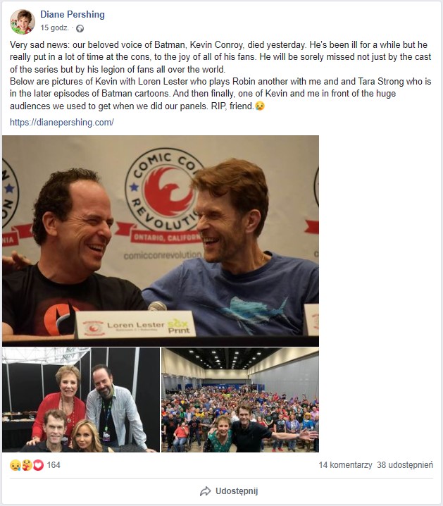 Zmarł Kevin Conroy; znaliście go jako głos bohatera serii Batman: Arkham - ilustracja #1