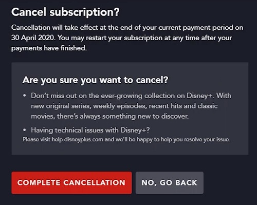 Anulowanie abonamentu Disney+ sprowadza się do kilku prostych kroków. Źródło: Techademics / YouTube.